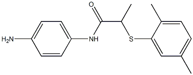 N-(4-aminophenyl)-2-[(2,5-dimethylphenyl)sulfanyl]propanamide 结构式