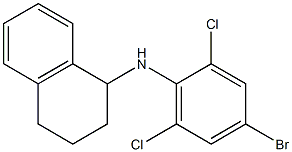 N-(4-bromo-2,6-dichlorophenyl)-1,2,3,4-tetrahydronaphthalen-1-amine 结构式