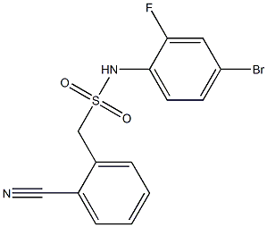 N-(4-bromo-2-fluorophenyl)-1-(2-cyanophenyl)methanesulfonamide 结构式