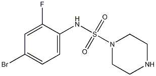 N-(4-bromo-2-fluorophenyl)piperazine-1-sulfonamide 结构式