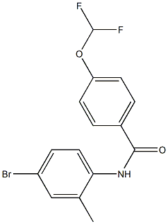 N-(4-bromo-2-methylphenyl)-4-(difluoromethoxy)benzamide 结构式