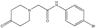 N-(4-bromophenyl)-2-(4-oxopiperidin-1-yl)acetamide 结构式
