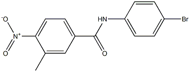 N-(4-bromophenyl)-3-methyl-4-nitrobenzamide 结构式