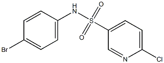 N-(4-bromophenyl)-6-chloropyridine-3-sulfonamide 结构式