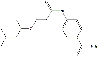 N-(4-carbamothioylphenyl)-3-[(4-methylpentan-2-yl)oxy]propanamide 结构式
