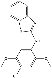 N-(4-chloro-2,5-dimethoxyphenyl)-1,3-benzothiazol-2-amine 结构式