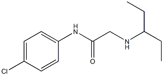 N-(4-chlorophenyl)-2-(pentan-3-ylamino)acetamide 结构式