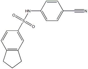 N-(4-cyanophenyl)-2,3-dihydro-1H-indene-5-sulfonamide 结构式