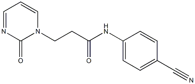 N-(4-cyanophenyl)-3-(2-oxo-1,2-dihydropyrimidin-1-yl)propanamide 结构式