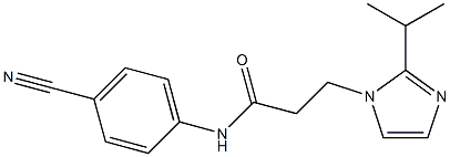 N-(4-cyanophenyl)-3-[2-(propan-2-yl)-1H-imidazol-1-yl]propanamide 结构式