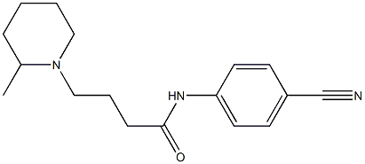 N-(4-cyanophenyl)-4-(2-methylpiperidin-1-yl)butanamide 结构式