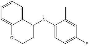 N-(4-fluoro-2-methylphenyl)-3,4-dihydro-2H-1-benzopyran-4-amine 结构式