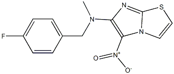 N-(4-fluorobenzyl)-N-methyl-5-nitroimidazo[2,1-b][1,3]thiazol-6-amine 结构式