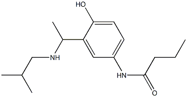 N-(4-hydroxy-3-{1-[(2-methylpropyl)amino]ethyl}phenyl)butanamide 结构式