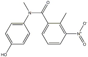 N-(4-hydroxyphenyl)-N,2-dimethyl-3-nitrobenzamide 结构式