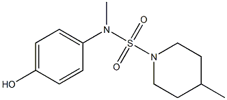 N-(4-hydroxyphenyl)-N,4-dimethylpiperidine-1-sulfonamide 结构式