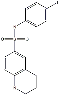 N-(4-iodophenyl)-1,2,3,4-tetrahydroquinoline-6-sulfonamide 结构式