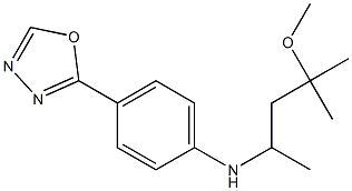 N-(4-methoxy-4-methylpentan-2-yl)-4-(1,3,4-oxadiazol-2-yl)aniline 结构式