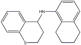 N-(5,6,7,8-tetrahydronaphthalen-1-yl)-3,4-dihydro-2H-1-benzothiopyran-4-amine 结构式