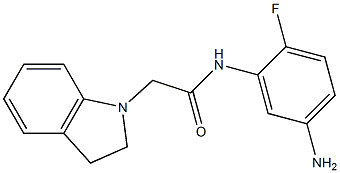 N-(5-amino-2-fluorophenyl)-2-(2,3-dihydro-1H-indol-1-yl)acetamide 结构式