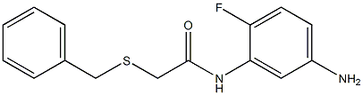 N-(5-amino-2-fluorophenyl)-2-(benzylsulfanyl)acetamide 结构式