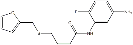N-(5-amino-2-fluorophenyl)-4-[(furan-2-ylmethyl)sulfanyl]butanamide 结构式