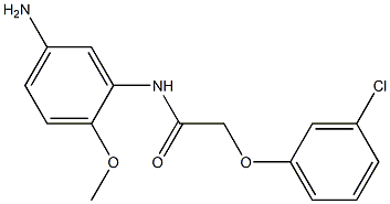 N-(5-amino-2-methoxyphenyl)-2-(3-chlorophenoxy)acetamide 结构式