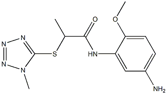 N-(5-amino-2-methoxyphenyl)-2-[(1-methyl-1H-1,2,3,4-tetrazol-5-yl)sulfanyl]propanamide 结构式