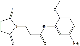 N-(5-amino-2-methoxyphenyl)-3-(2,5-dioxopyrrolidin-1-yl)propanamide 结构式