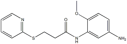 N-(5-amino-2-methoxyphenyl)-3-(pyridin-2-ylsulfanyl)propanamide 结构式