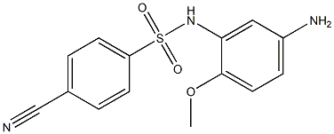 N-(5-amino-2-methoxyphenyl)-4-cyanobenzene-1-sulfonamide 结构式