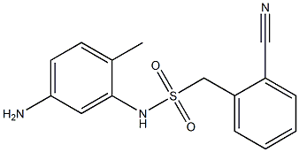 N-(5-amino-2-methylphenyl)-1-(2-cyanophenyl)methanesulfonamide 结构式