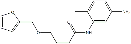 N-(5-amino-2-methylphenyl)-4-(2-furylmethoxy)butanamide 结构式