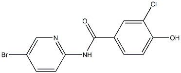 N-(5-bromopyridin-2-yl)-3-chloro-4-hydroxybenzamide 结构式