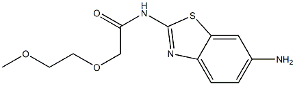 N-(6-amino-1,3-benzothiazol-2-yl)-2-(2-methoxyethoxy)acetamide 结构式