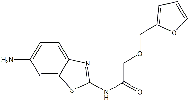 N-(6-amino-1,3-benzothiazol-2-yl)-2-(furan-2-ylmethoxy)acetamide 结构式