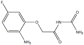 N-(aminocarbonyl)-2-(2-amino-5-fluorophenoxy)acetamide 结构式
