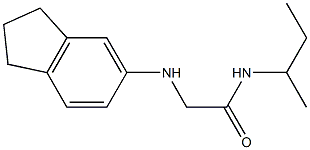 N-(butan-2-yl)-2-(2,3-dihydro-1H-inden-5-ylamino)acetamide 结构式