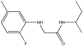 N-(butan-2-yl)-2-[(2-fluoro-5-methylphenyl)amino]acetamide 结构式