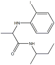 N-(butan-2-yl)-2-[(2-iodophenyl)amino]propanamide 结构式