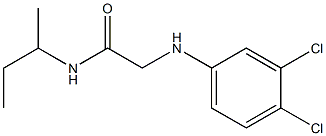 N-(butan-2-yl)-2-[(3,4-dichlorophenyl)amino]acetamide 结构式