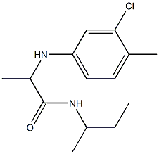 N-(butan-2-yl)-2-[(3-chloro-4-methylphenyl)amino]propanamide 结构式