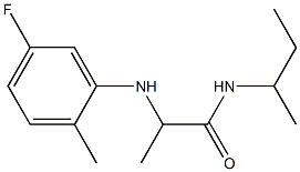 N-(butan-2-yl)-2-[(5-fluoro-2-methylphenyl)amino]propanamide 结构式