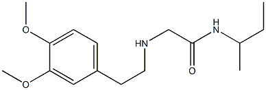 N-(butan-2-yl)-2-{[2-(3,4-dimethoxyphenyl)ethyl]amino}acetamide 结构式