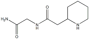 N-(carbamoylmethyl)-2-(piperidin-2-yl)acetamide 结构式