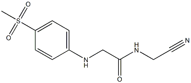 N-(cyanomethyl)-2-[(4-methanesulfonylphenyl)amino]acetamide 结构式