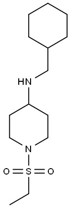 N-(cyclohexylmethyl)-1-(ethanesulfonyl)piperidin-4-amine 结构式