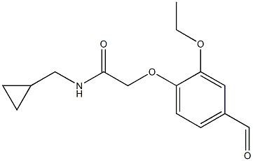 N-(cyclopropylmethyl)-2-(2-ethoxy-4-formylphenoxy)acetamide 结构式