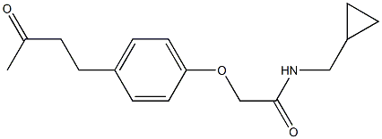 N-(cyclopropylmethyl)-2-[4-(3-oxobutyl)phenoxy]acetamide 结构式