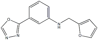 N-(furan-2-ylmethyl)-3-(1,3,4-oxadiazol-2-yl)aniline 结构式